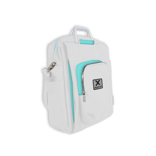 Approx 15.6'' Vertical Bag White/Blue