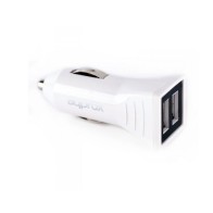 Dual USB Car Charger 3.1A White Approx