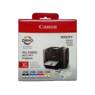 Multipack of 4 Canon PGI-2500XL Ink Cartridges