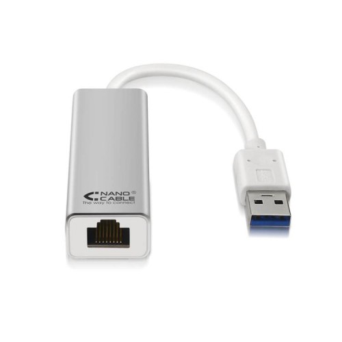 Conversor USB 3.0 a Ethernet 10/100/1000Mbps 15cm Plata Nanocable