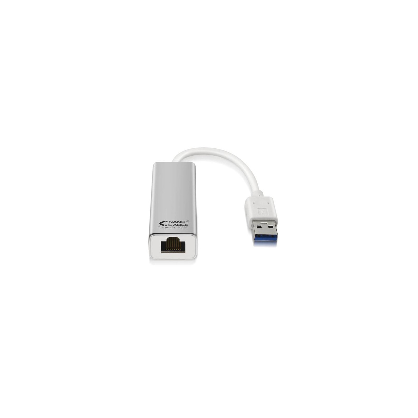 USB 3.0 to Ethernet Converter 10/100/1000Mbps 15cm Silver Nanocable