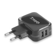 Cargador de Pared Viaje USB 2xUSB (3.4A) Negro Tooq