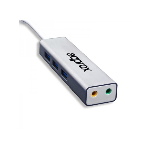 Tarjeta Sonido Usb 5.2 y Hub Usb 3.0 Approx