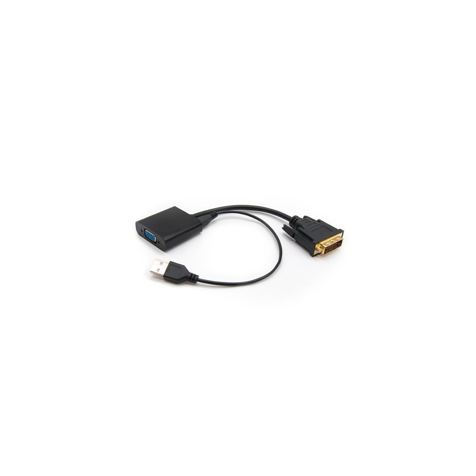 DVI to VGA HD15 Male Converter 10cm