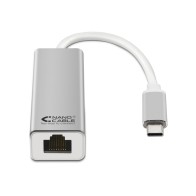 Adaptador USB-C a Ethernet 10/100/1000 Mbps 15 cm Plata Nanocable