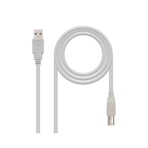 Cable De Conexion USB Beige Tipo A-B 1.8 M Nanocable