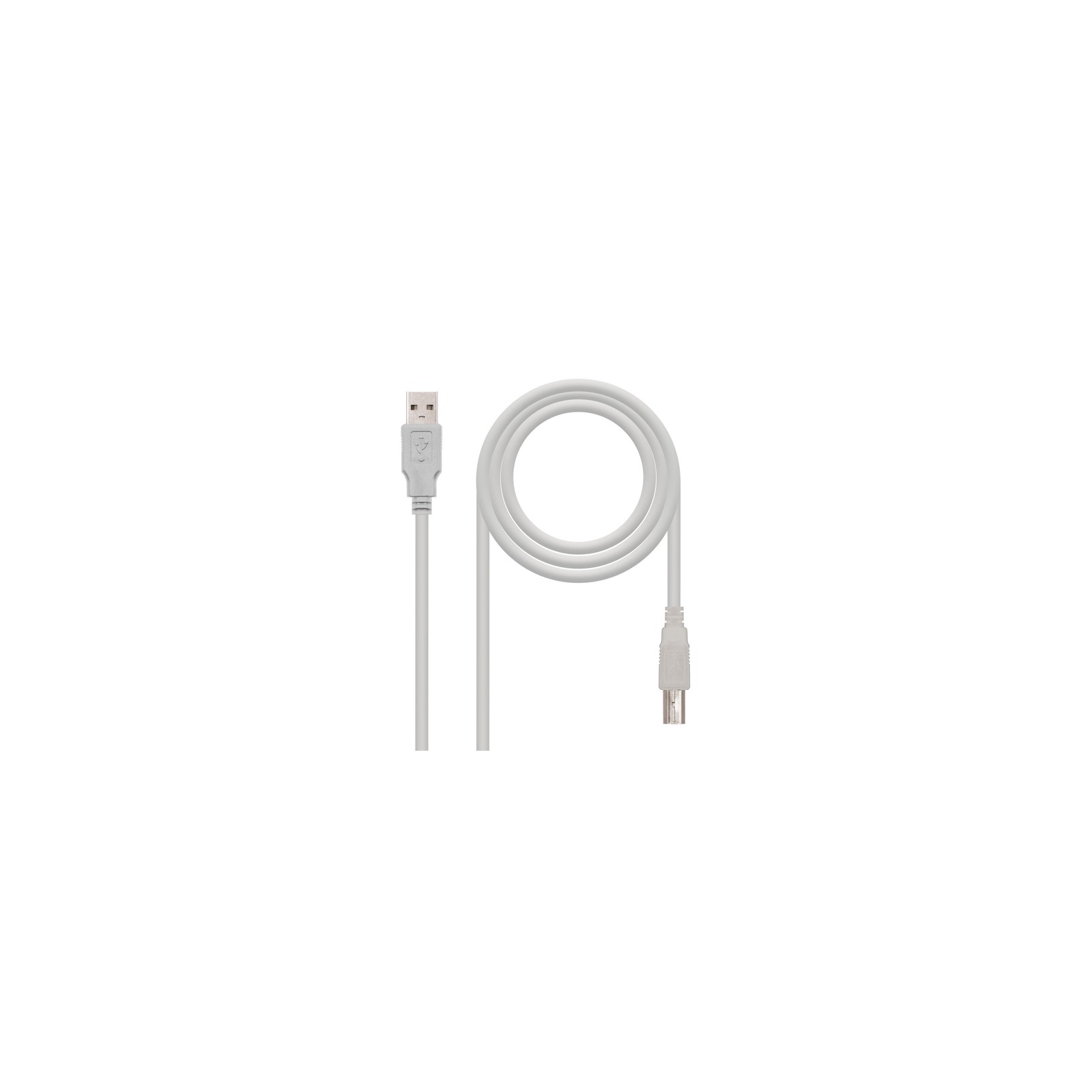 Cable De Conexion USB Beige Tipo A-B 1.8 M Nanocable