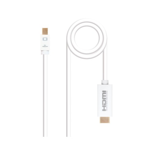 Conversor Mini Displayport A HDMI 2 M Blanco Nanocable