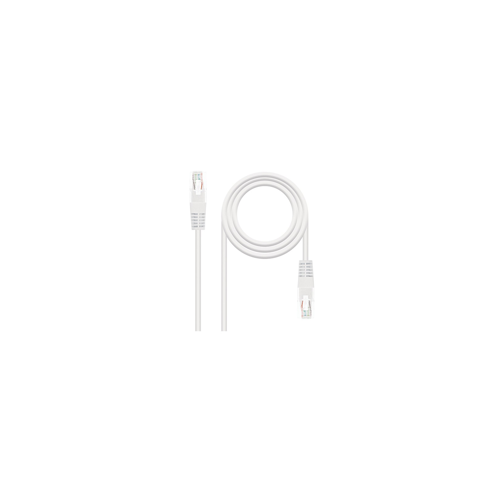 Cable De Red Latiguillo RJ45 Cat.5e UTP 1M Blanco Nanocable