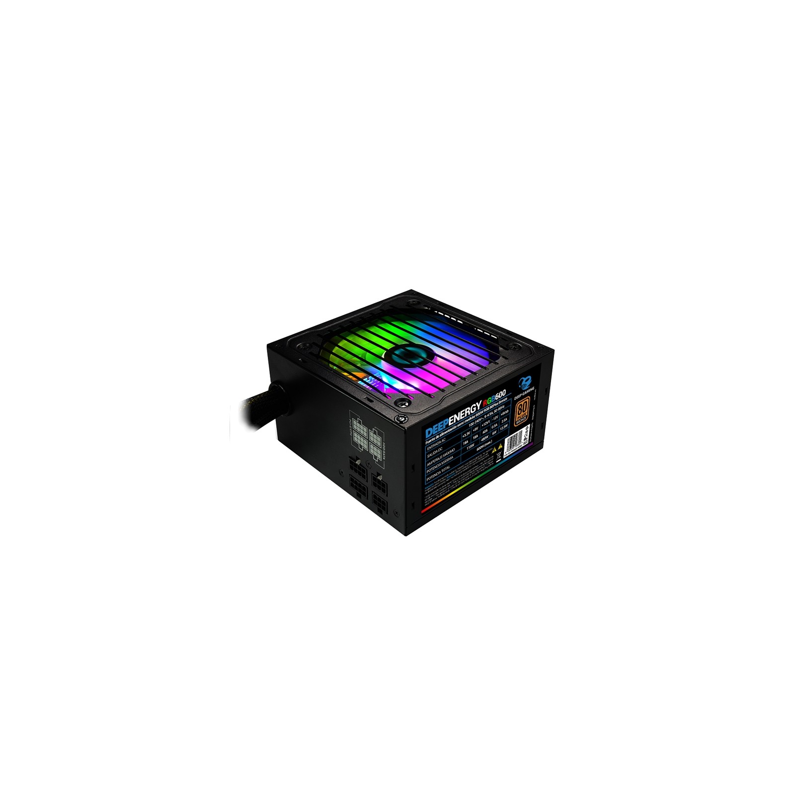 DeepEnergy 600W 80+ Bronze RGB Power Supply