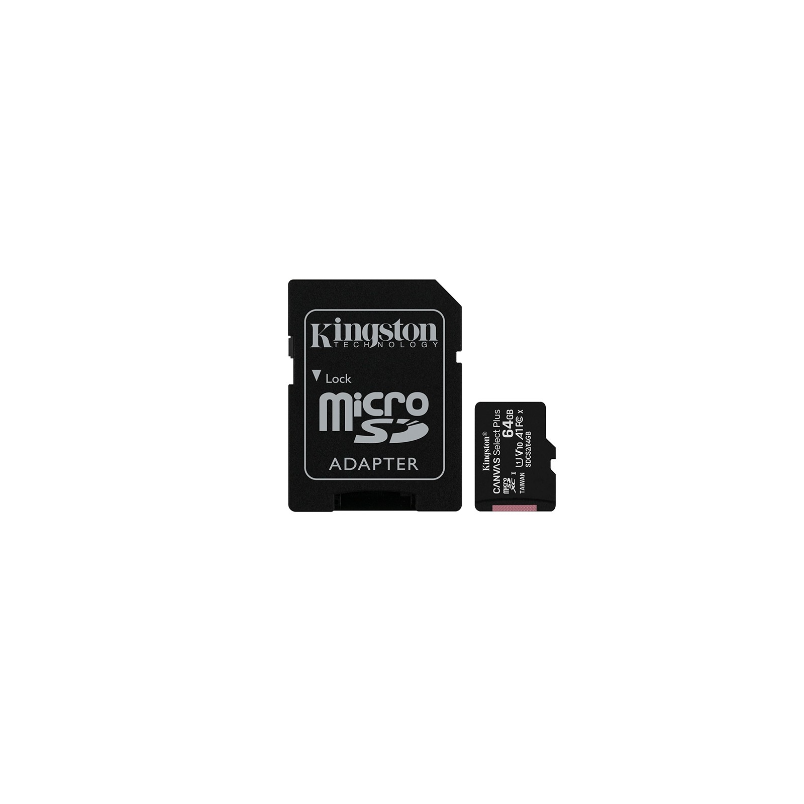 Micro SD 64 GB Canvas Select Plus 1 Adaptor Class 10 Kingston