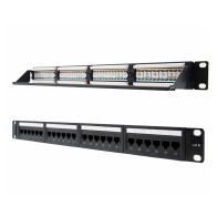 Nanocable 24 Port RJ45 Cat.6 UTP Patch Panel 1U Dual IDC 19 inch