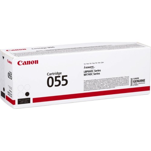 Canon 055 Black Toner Cartridge for Laser Printers