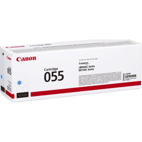 Canon 055 Cyan Toner Cartridge for Laser Printing