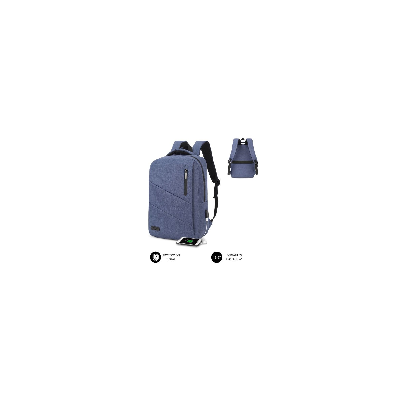 Mochila City Backpack 15.6 pulgadas Azul Subblim