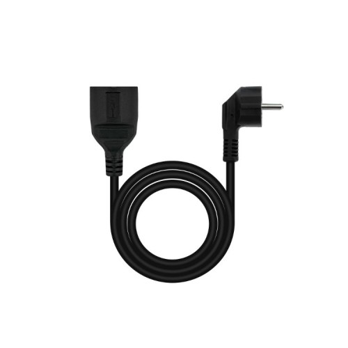 5M Schuko Power Extension Cable Black Nanocable