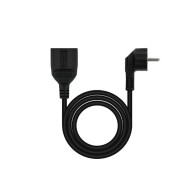 5M Schuko Power Extension Cable Black Nanocable