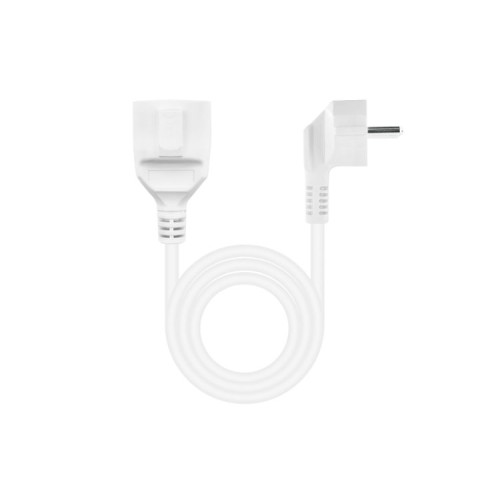 Cable Alimentación Alargador Schuko 5 M Blanco Nanocable