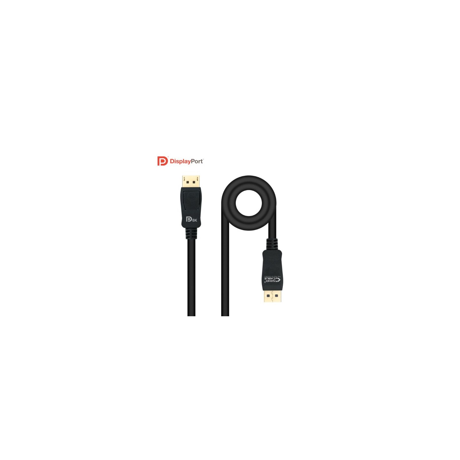 Cable DisplayPort VESA 1.4 DP/DP Negro 0.5 M Nanocable