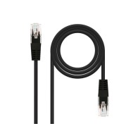 Cable de Red Latiguillo RJ45 UTP Cat6 AWG24 0.25 M Negro Nanocable