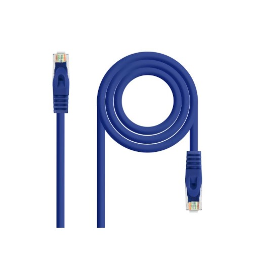 Cat6a UTP RJ45 Network Cable 0.25m Blue Nanocable