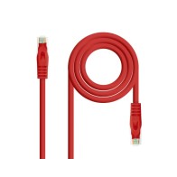 Cable RJ45 UTP Cat6a AWG24 0.30M Rojo Nanocable