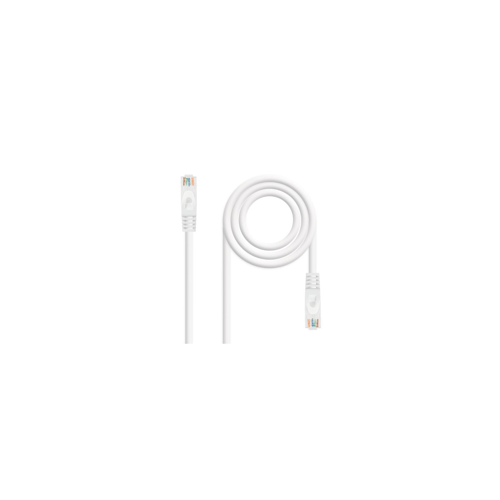 Cable De Red Latiguillo RJ45 UTP Cat6a 0.30 M Blanco Nanocable