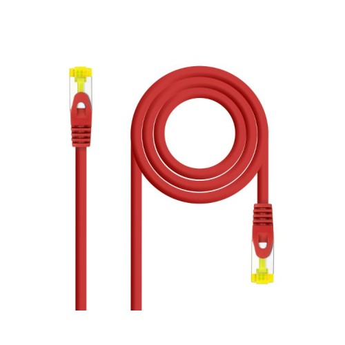 Cable De Red Latiguillo Rj45 Sftp Cat6a 0.30 M Rojo Nanocable