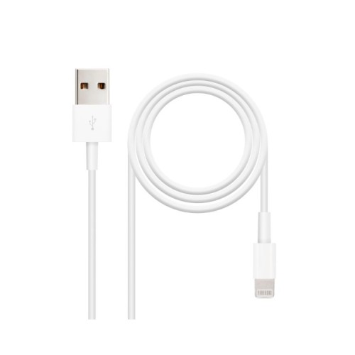 Cable Datos/cargador Usb Lightning 0.5m Blanco Nanocable