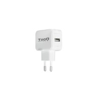 Cargador de Pared Tooq 1xUSB 5V 2.4A Blanco