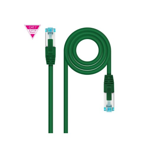 Cable Ethernet Nanocable Cat7 600MHz 0.25M Verde