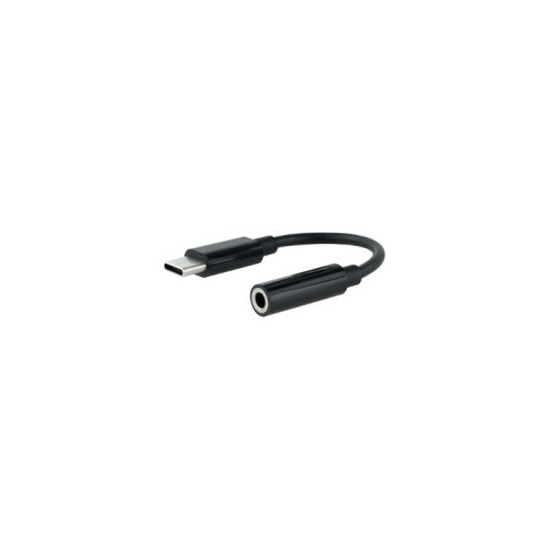 Cable Adaptador Audio USB-C a Jack 3.5mm 11cm Negro Nanocable