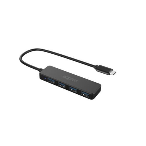 Hub de 4 Puertos USB 3.0 Negro Approx