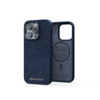 Njord Salmon Leather MagSafe Case for iPhone 14 Pro Petrol Blue