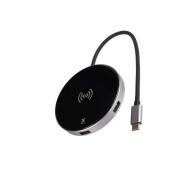 Hub 6 Puertos USB-C + Qi Negro Xtorm