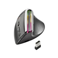 Ratón Inalámbrico Ergonómico NGS Evo Karma Negro RGB