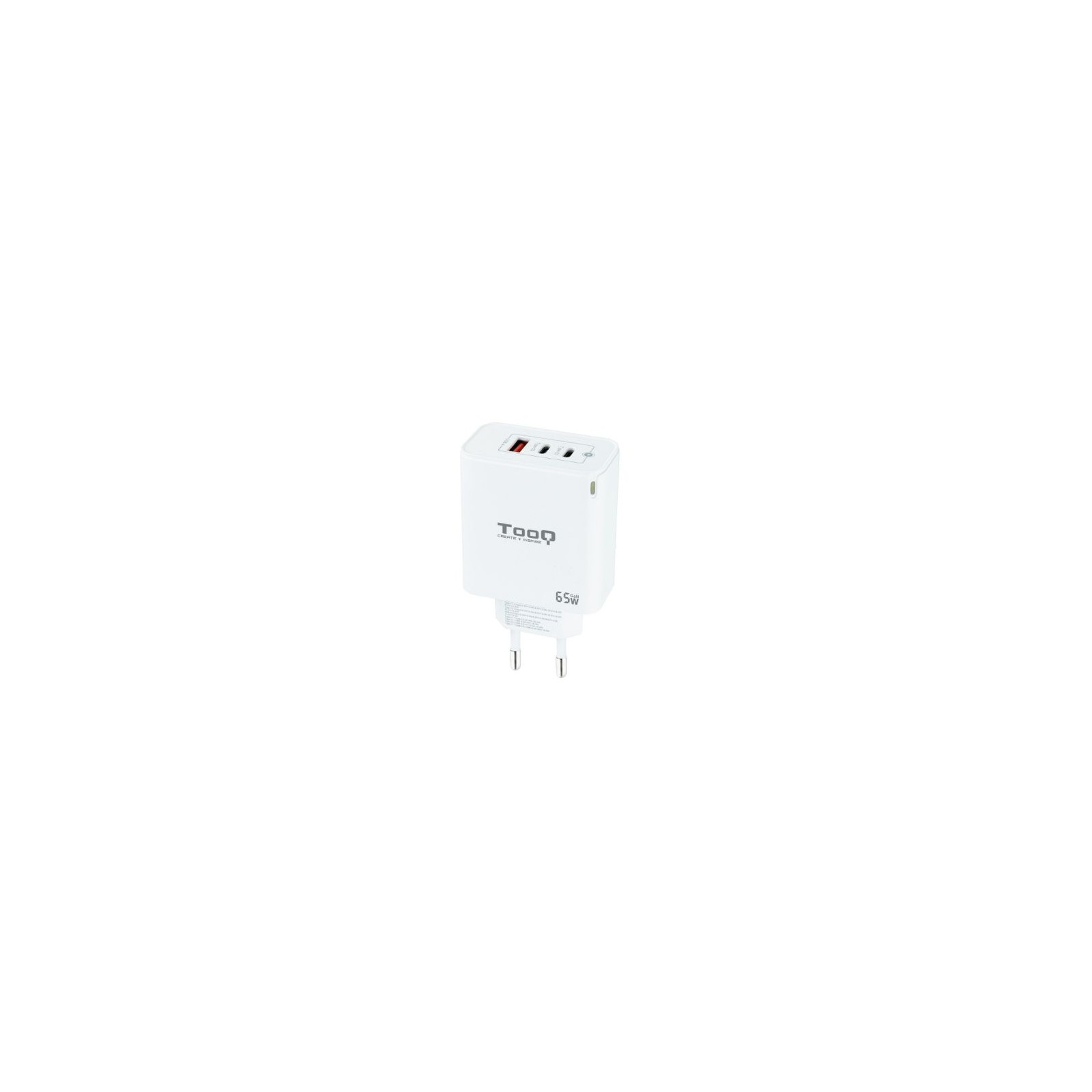 Cargador GaN Pared/Viaje 2xUSB-C/PD + USB-A Tooq