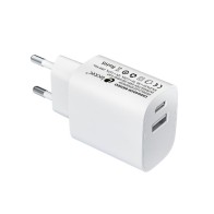 Cargador de Pared/Viaje USB-C PD y USB-A de 20W Leotec