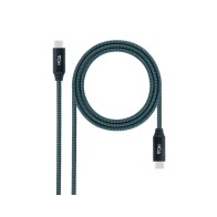 Cable Type-C a Type-C USB 3.2 Gris/Negro 0.5m Nanocable