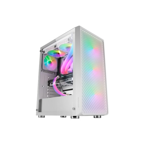 Caja Semitorre ATX Mars Gaming MC-F ARGB Blanca