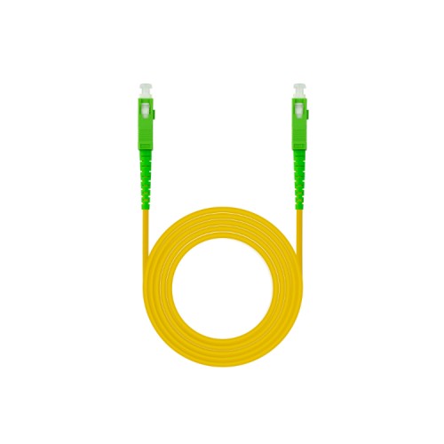 Cable De Fibra Optica SC/APC A SC/APC Simplex LSZH 120 M Amarillo Nanocable