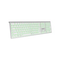 Subblim Wireless Master RGB Extended Keyboard Silver/White