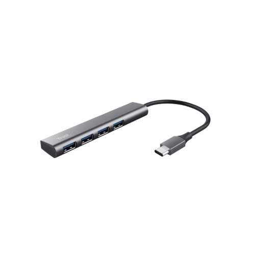 Hub Halyx Aluminio USB-C Con 4 Puertos USB-A Trust