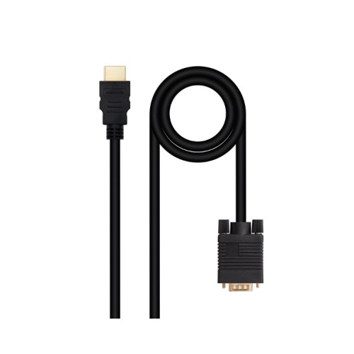 Conversor HDMI a VGA 1.8 m Negro