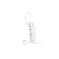 4 Outlet Power Strip White Nanocable