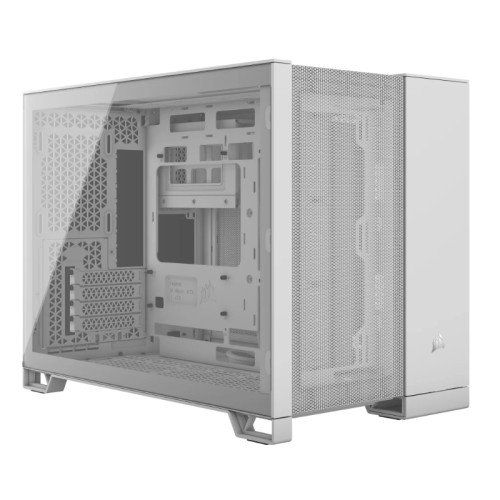 Caja MicroATX 2500D Airflow TG White Corsair