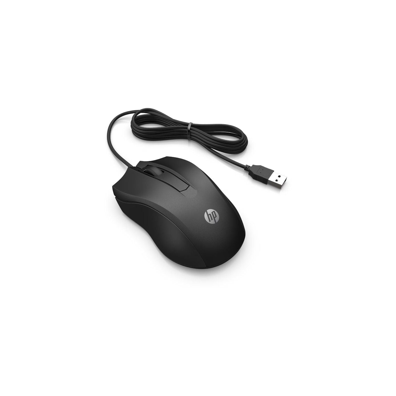 HP 100 Wired Optical Mouse Black