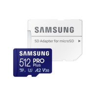 Tarjeta Micro SD Samsung 512 GB Pro Plus Clase 10 con Adaptador