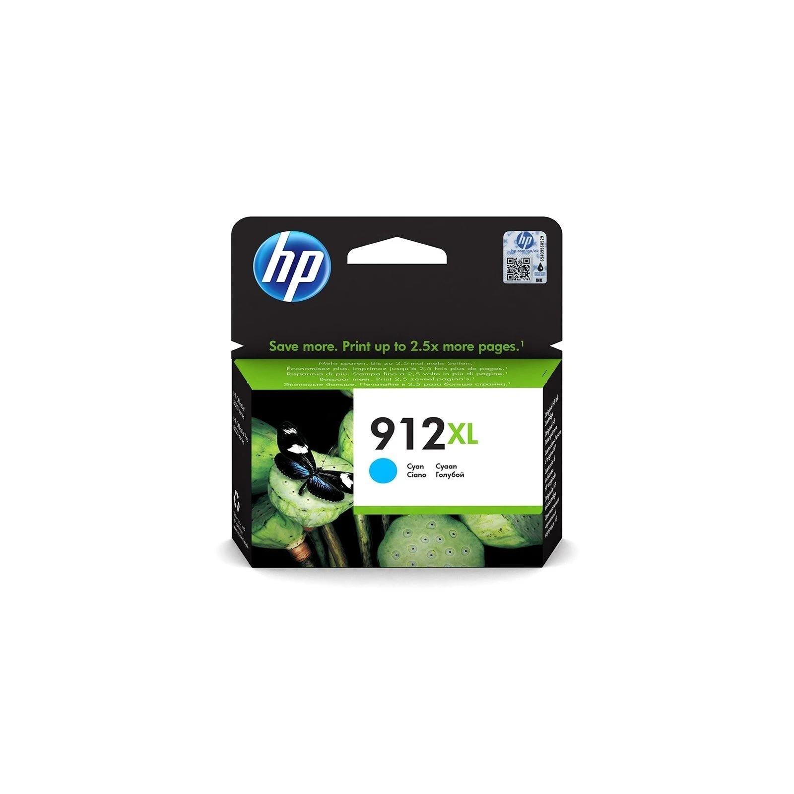 HP 912 XL Cyan Ink Cartridge (3YL81AE)