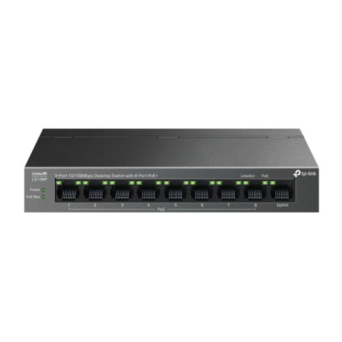 Switch TP-Link 9 Puertos 10/100 8 PoE